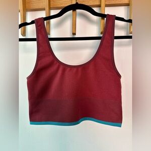 Outdoor Voices SeamlessRib Longline Bra, Shiraz